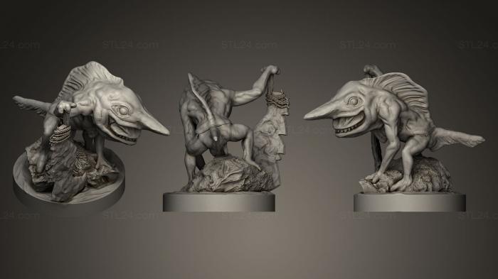 Miscellaneous figurines and statues (Goblin Murloc, STKR_0197) 3D models for cnc